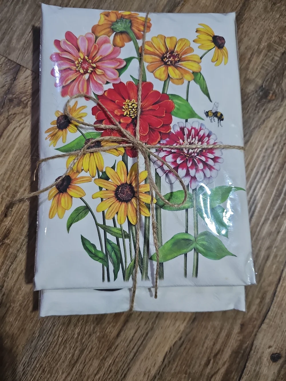 Mary Lake-Thompson Flour Sack Kitchen Towels Set of 3 Garden Bee Bicycle 30x30
